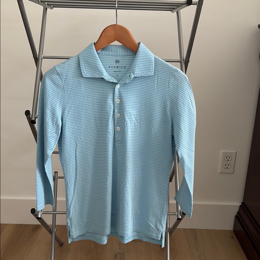 Renwick sport polo shirt, soft Pima, breathable 100% cotton, 3/4 sleeve